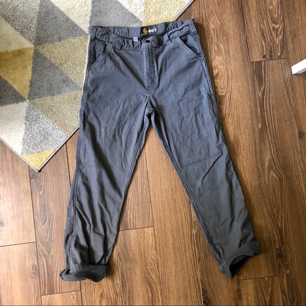 Men’s Gray Carhartt Jeans Relaxed Fit 36W 34L